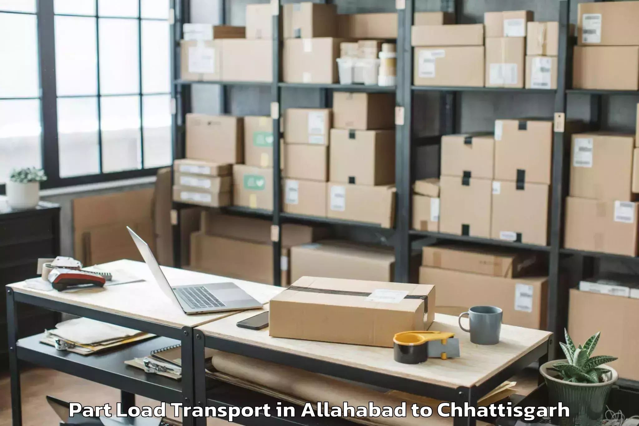 Expert Allahabad to Magneto The Mall Raipur Part Load Transport